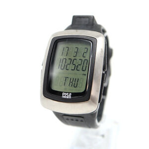 Pyle Sports Digital Watch 35mm Heart Rate Steps Alarm Chrono w New Battery